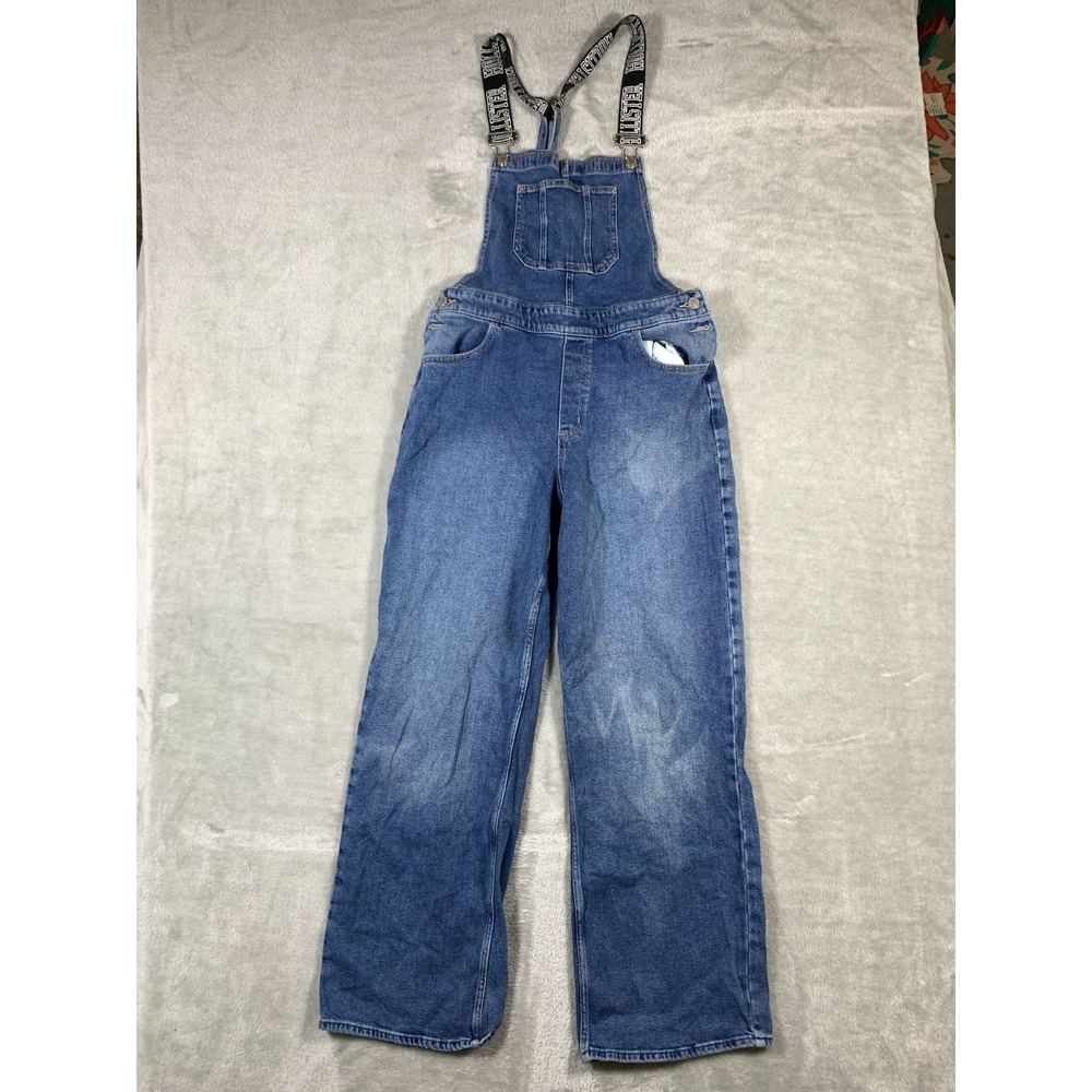 Hollister Bib Overall Womens Medium 30x30 Blue Denim High Rise Vintage Stretch